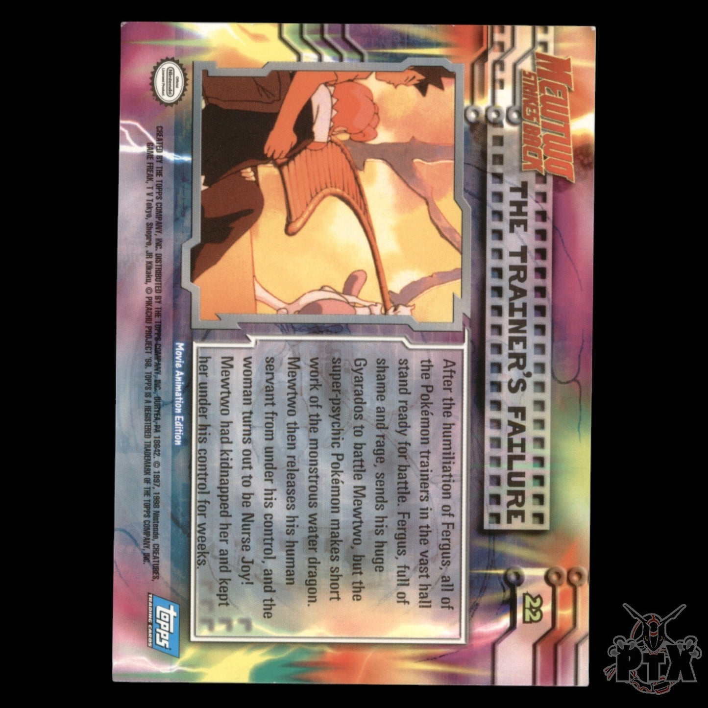 Topps The First Movie The Trainer's Failure Mewtwo Strike Back Pokemon 2000