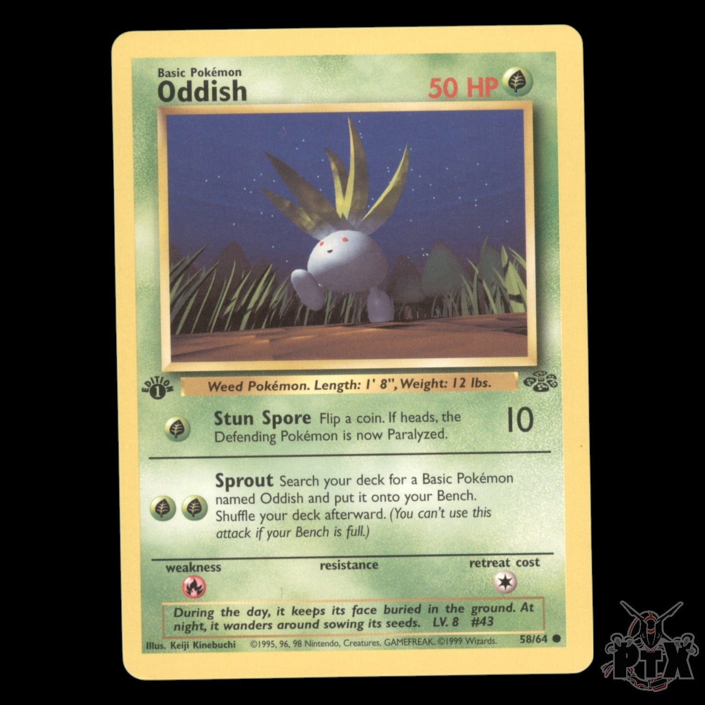 Oddish #58/64 1st Edition Jungle NM/Near Mint Pokemon 1999
