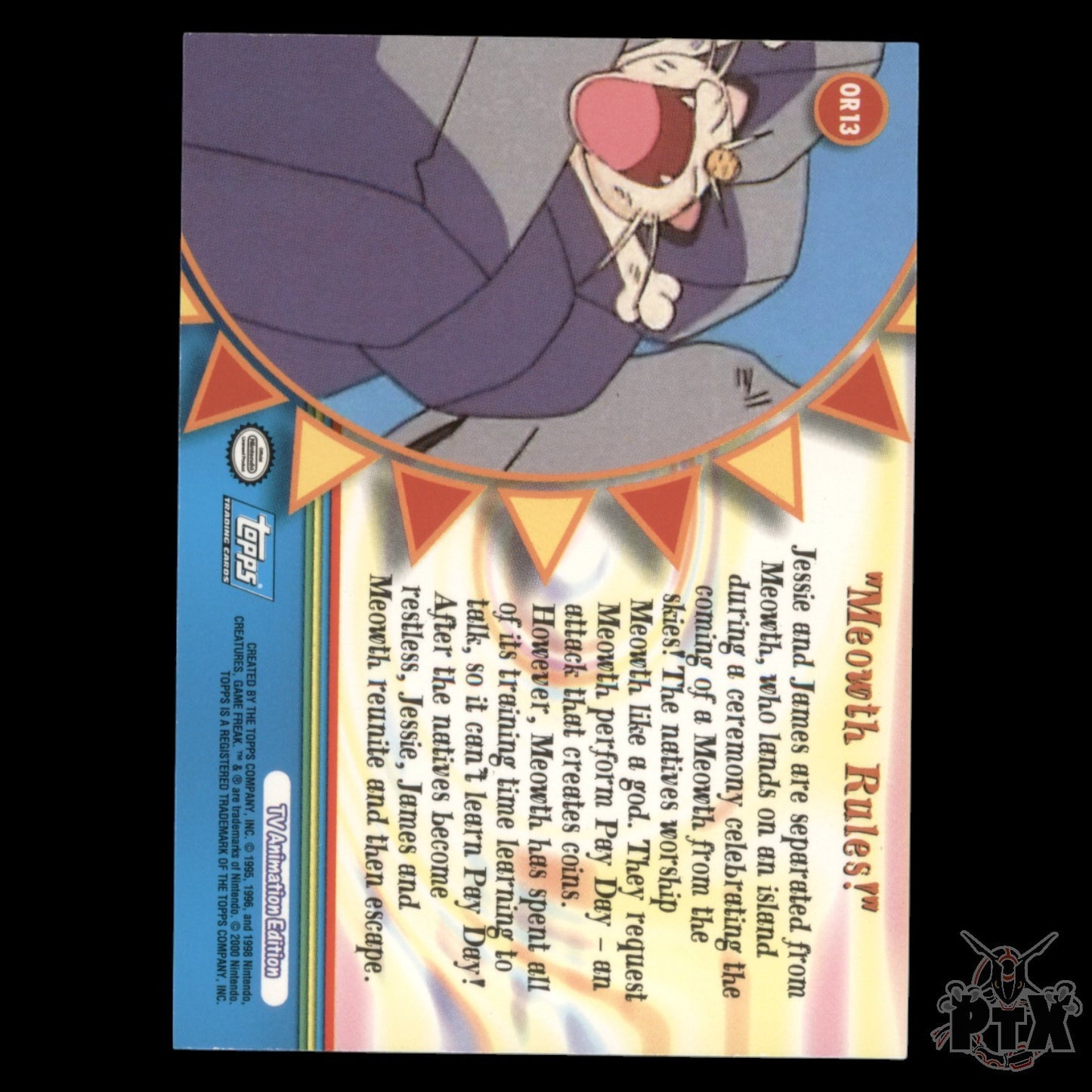 Topps Series 1 "Meowth Rules!" Foil Orange Islands Pokemon 2000
