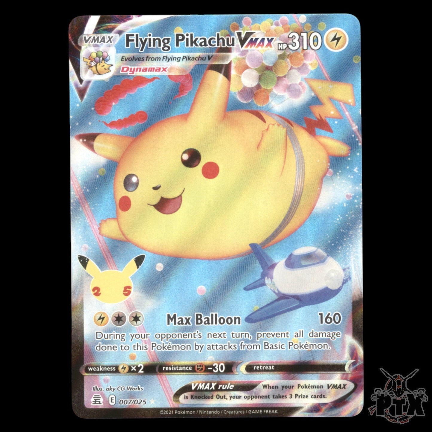 Flying Pikachu Vmax #007/025 Celebrations NM/Near Mint Pokemon 2021
