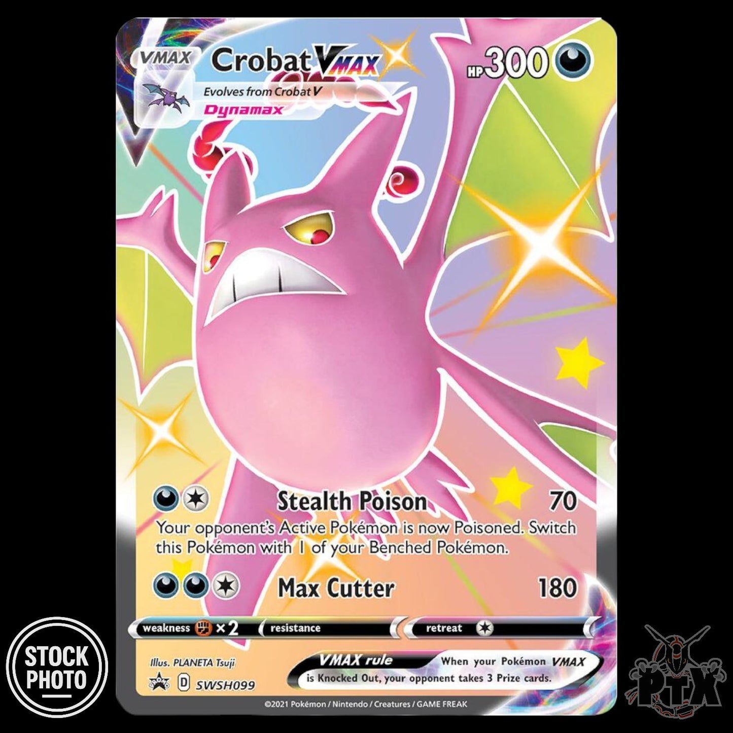 Crobat VMAX #SWSH099 Shining Fates NM/Near Mint Pokemon 2021