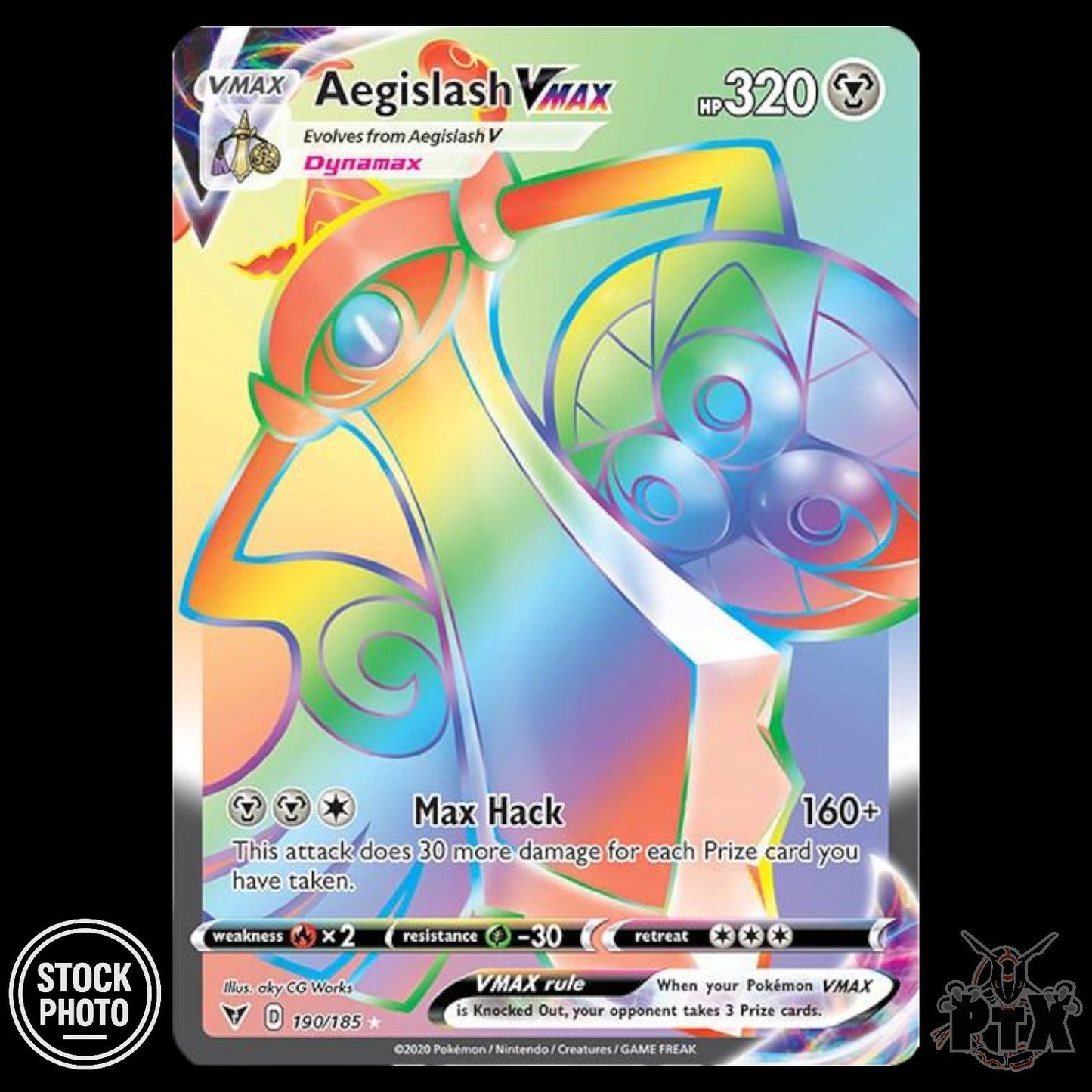Aegislash VMAX #190/185 Vivid Voltage NM/Near Mint Pokemon 2020