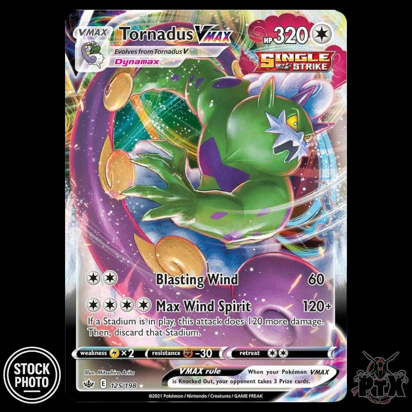 Tornadus VMAX #125/198 Chilling Reign NM/Near Mint Pokemon 2021