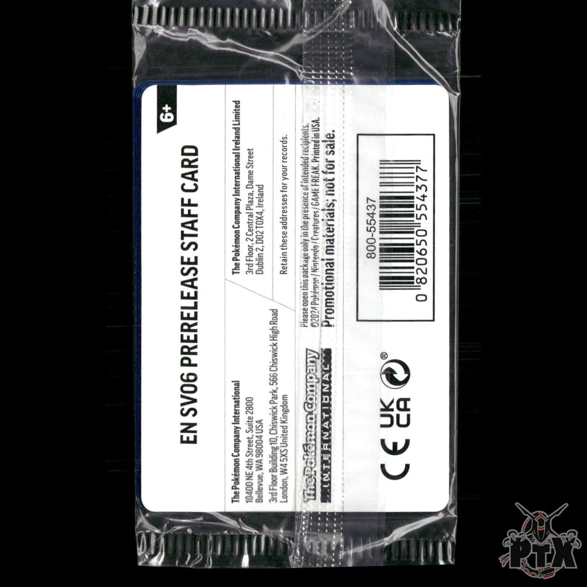 Twilight Masquerade SEALED STAFF Stamped Prerelease Promo Pokemon