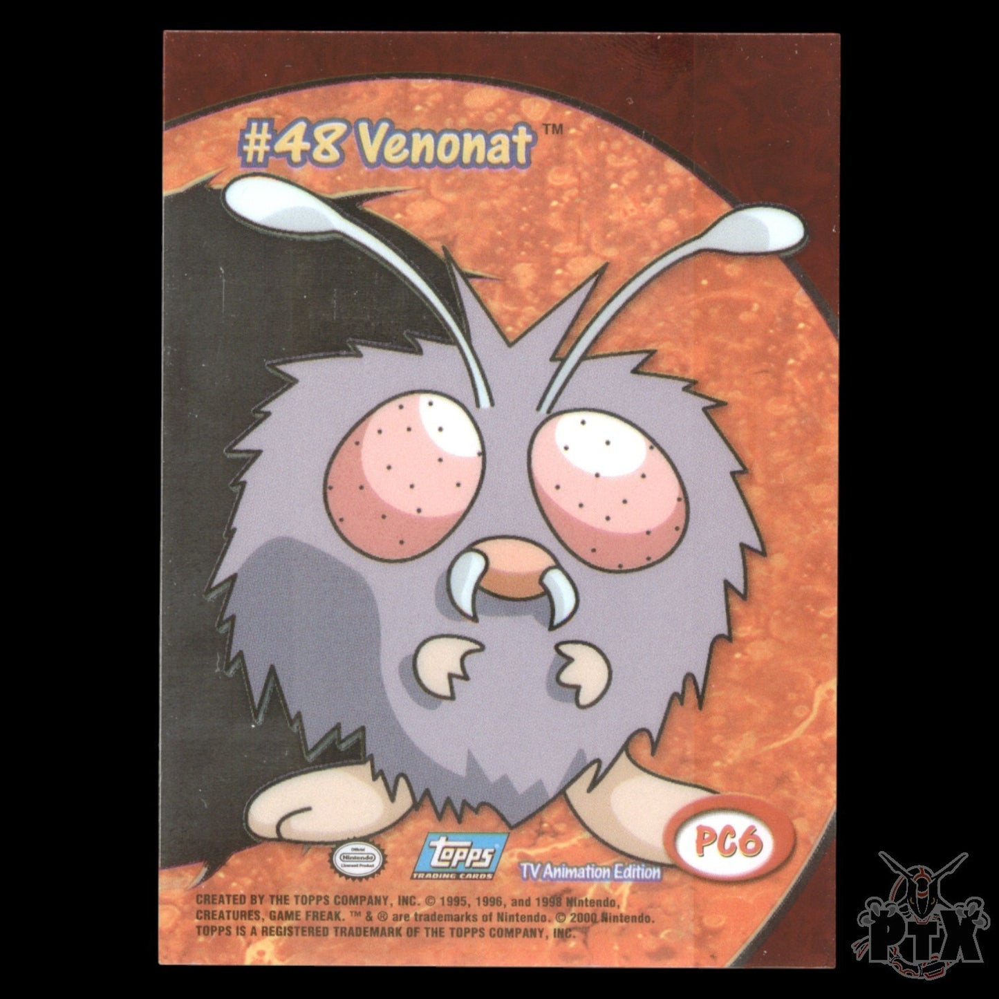 Venonat #48 PC6 Topps Clear Card TV Animation Pokemon 2000