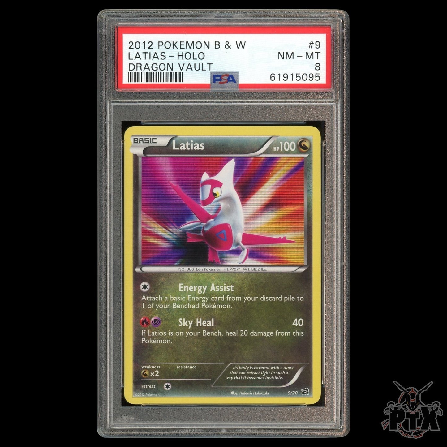 Latias Holo #9/20 PSA 8 Dragon Vault Pokemon 2012
