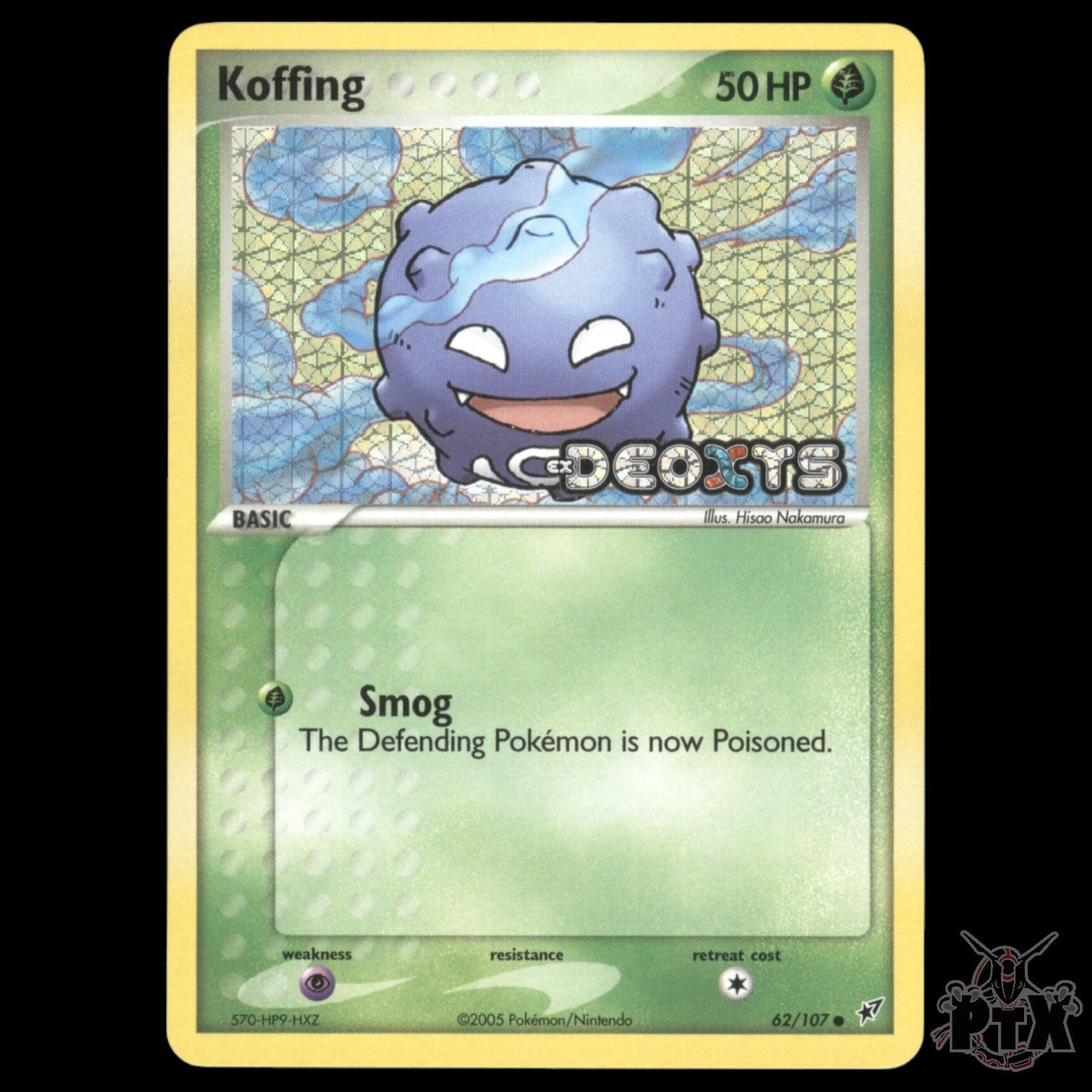 Koffing Reverse Holo #62/107 EX Deoxys NM/Near Mint Pokemon 2005