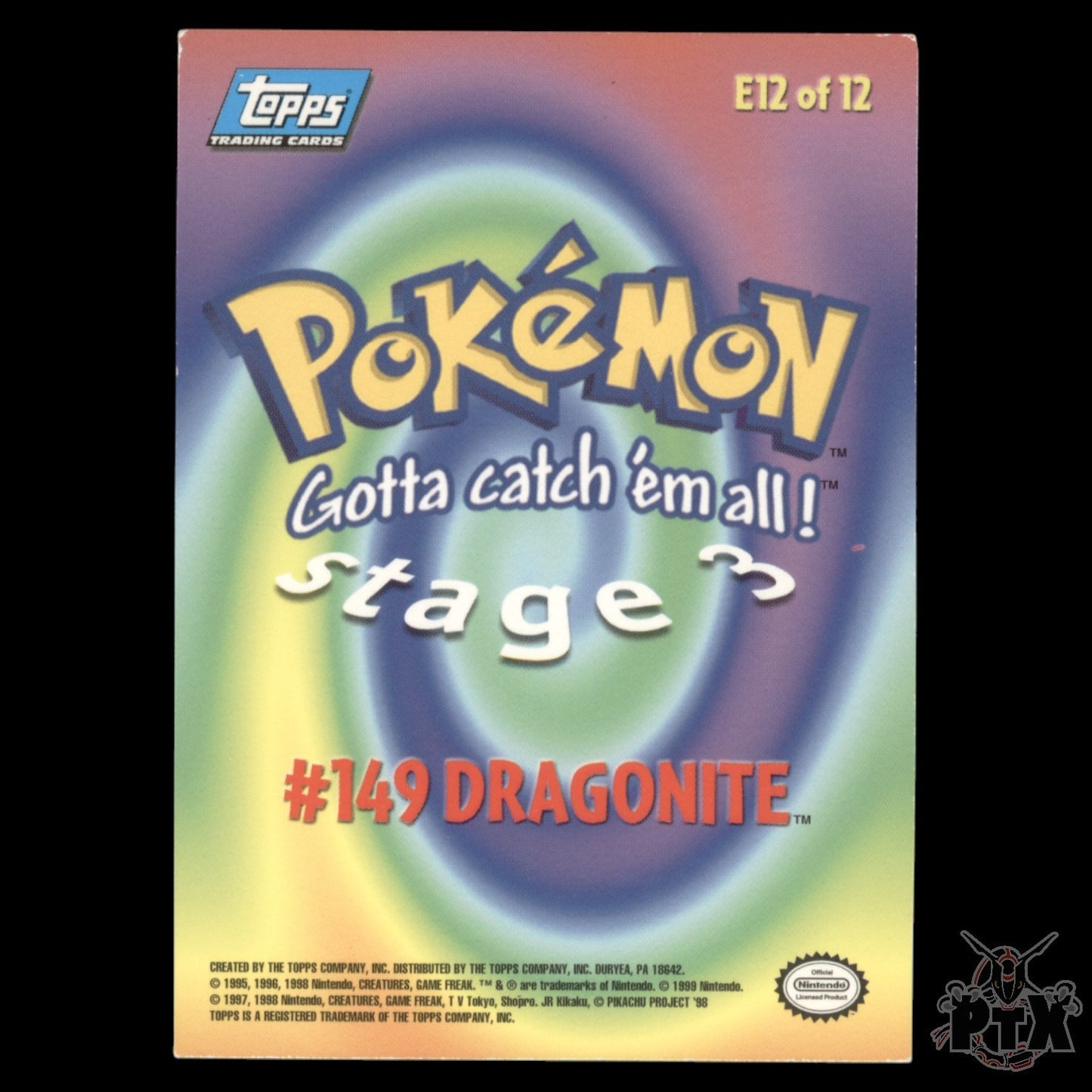 Topps The First Movie Dragonite Foil #149 E12/E12 LP/Lightly Played Pokemon 2000