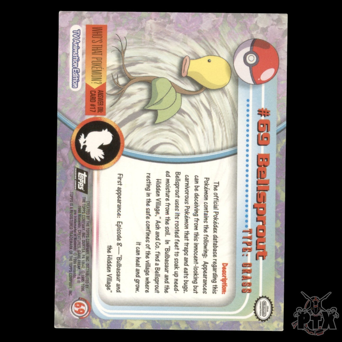 Topps Bellsprout #69 Foil Series 1 Pokemon 2000