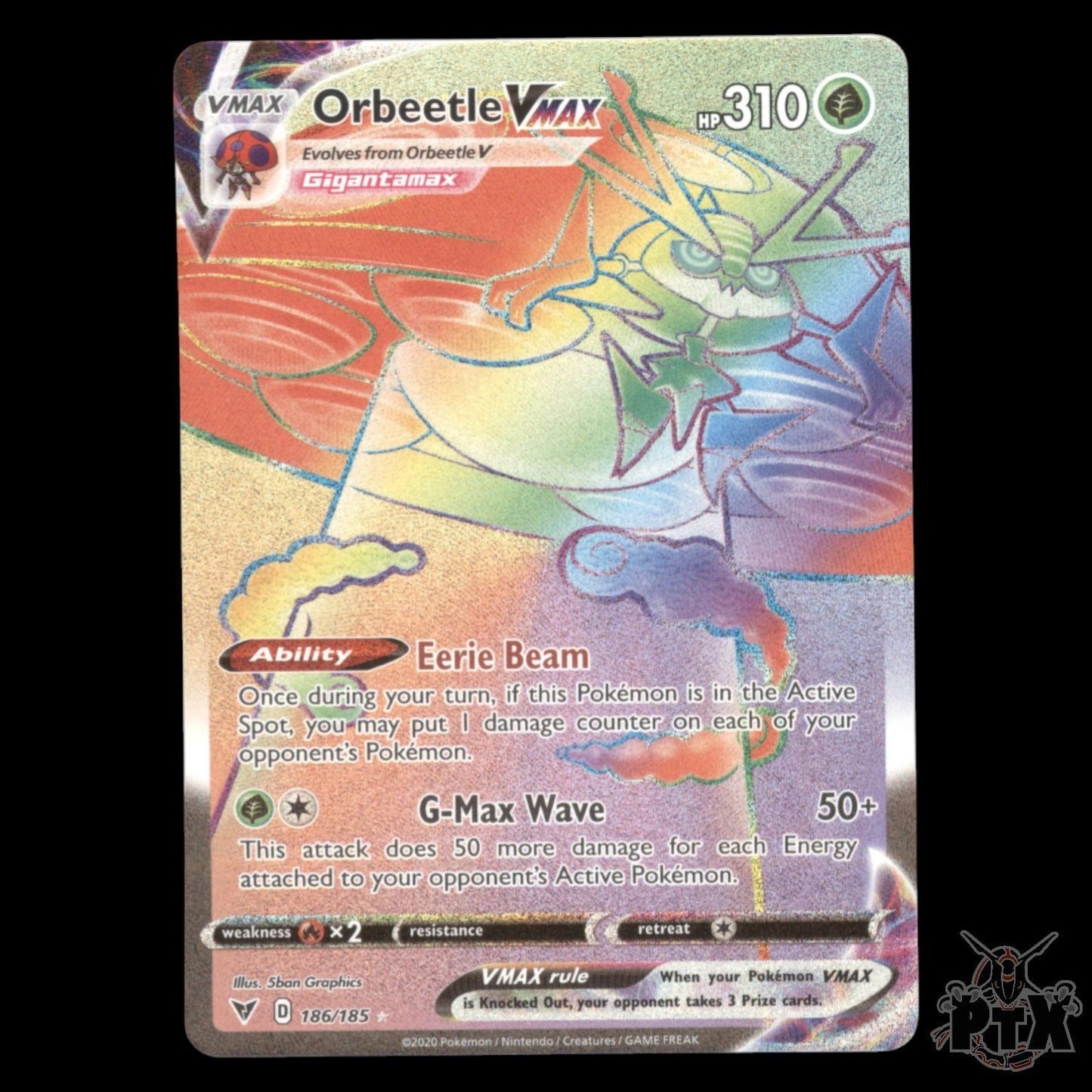 Orbeetle Vmax #186/185 Vivid Voltage NM/Near Mint Pokemon 2020