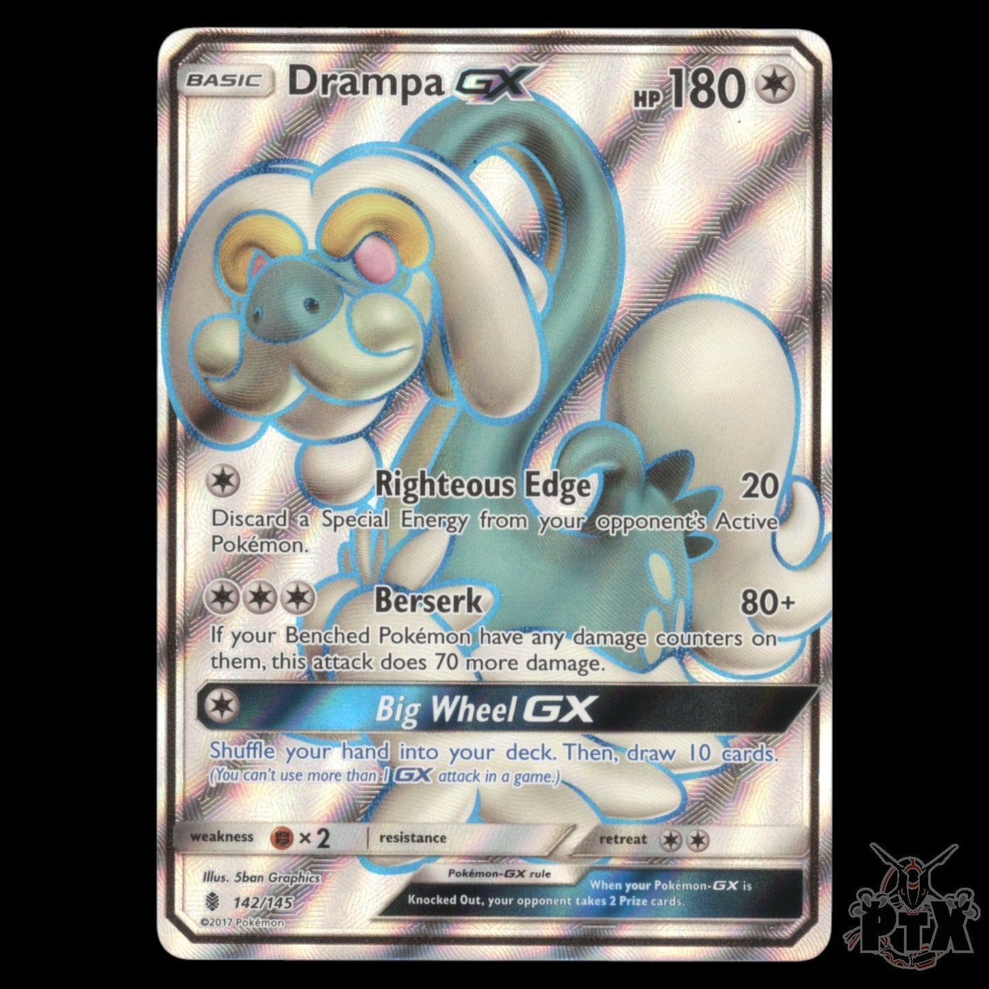 Drampa gx #142/145 Guardians Rising NM/Near Mint Pokemon 2017