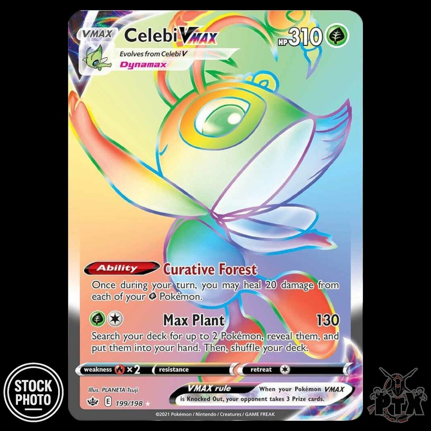 Celebi VMAX #199/198 Chilling Reign NM/Near Mint Pokemon 2021