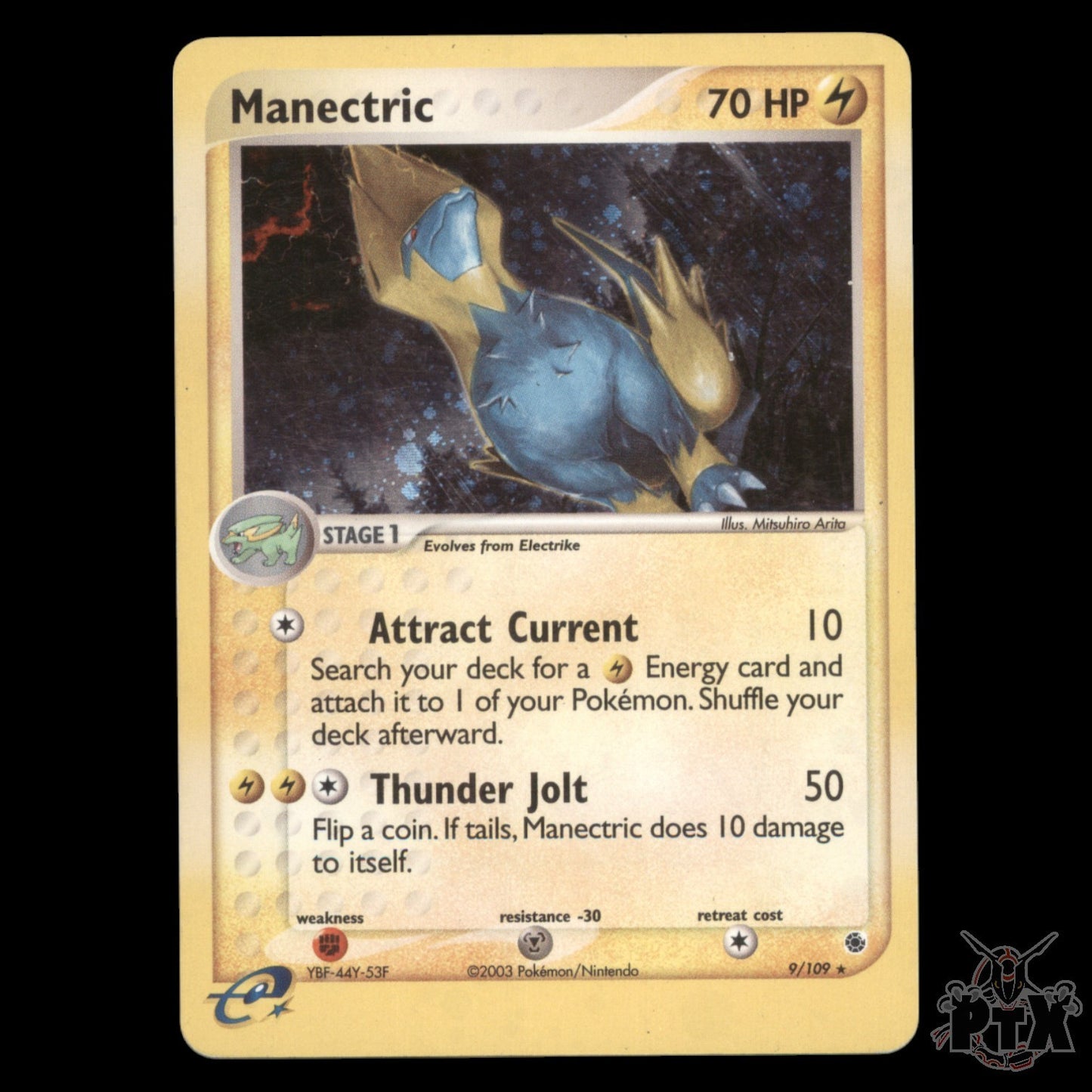Manectric Holo #9/109 EX Ruby & Sapphire LP/MP Pokemon 2003