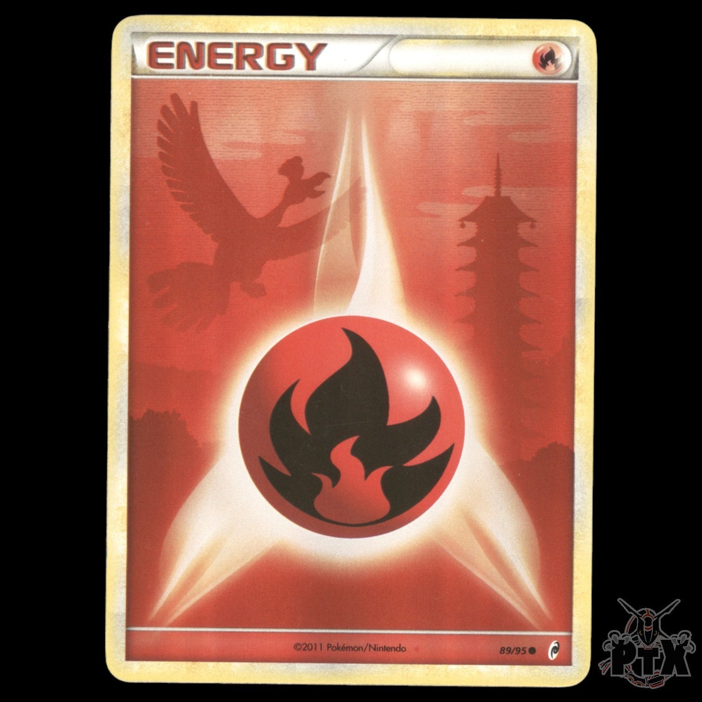 Fire Energy Holo #89/95 Call of Legends LP/MP(Small Crease) Pokemon 2011