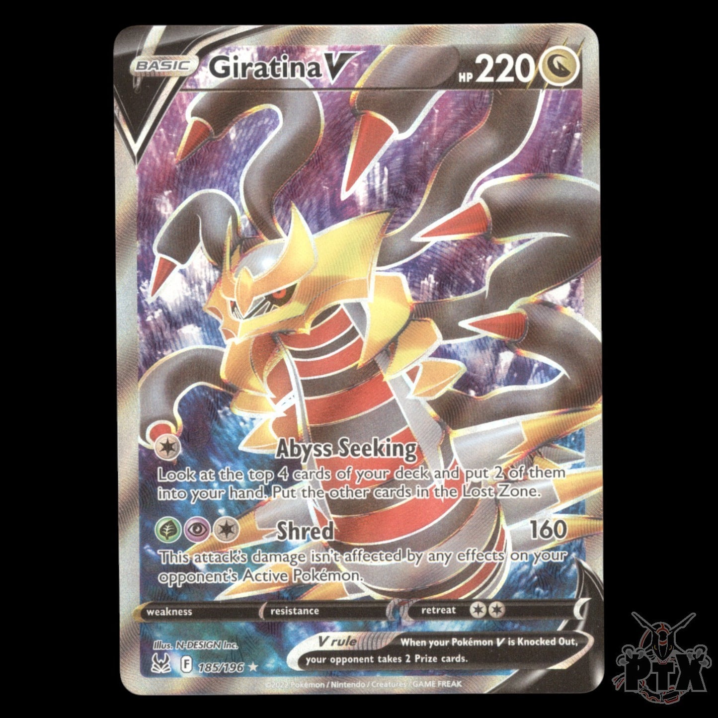 Giratina V 185/196 Lost Origin NM/Near Mint Pokemon 2022