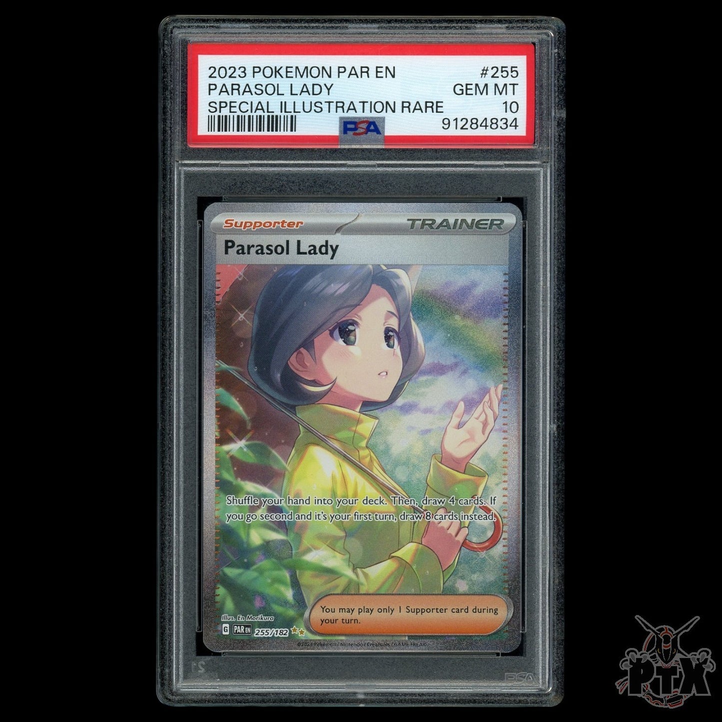 Parasol Lady #255/182 PSA 10 Paradox Rift Pokemon 2023