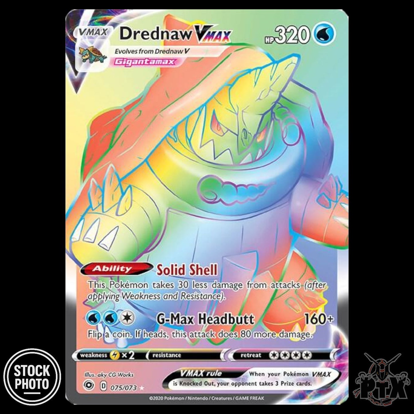 Drednaw VMAX #75/73 Champion's Path NM/Near Mint Pokemon 2020