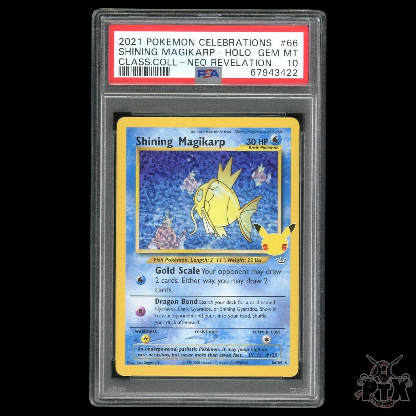 Shining Magikarp #66/64 PSA 10 Celebrations Pokemon 2021