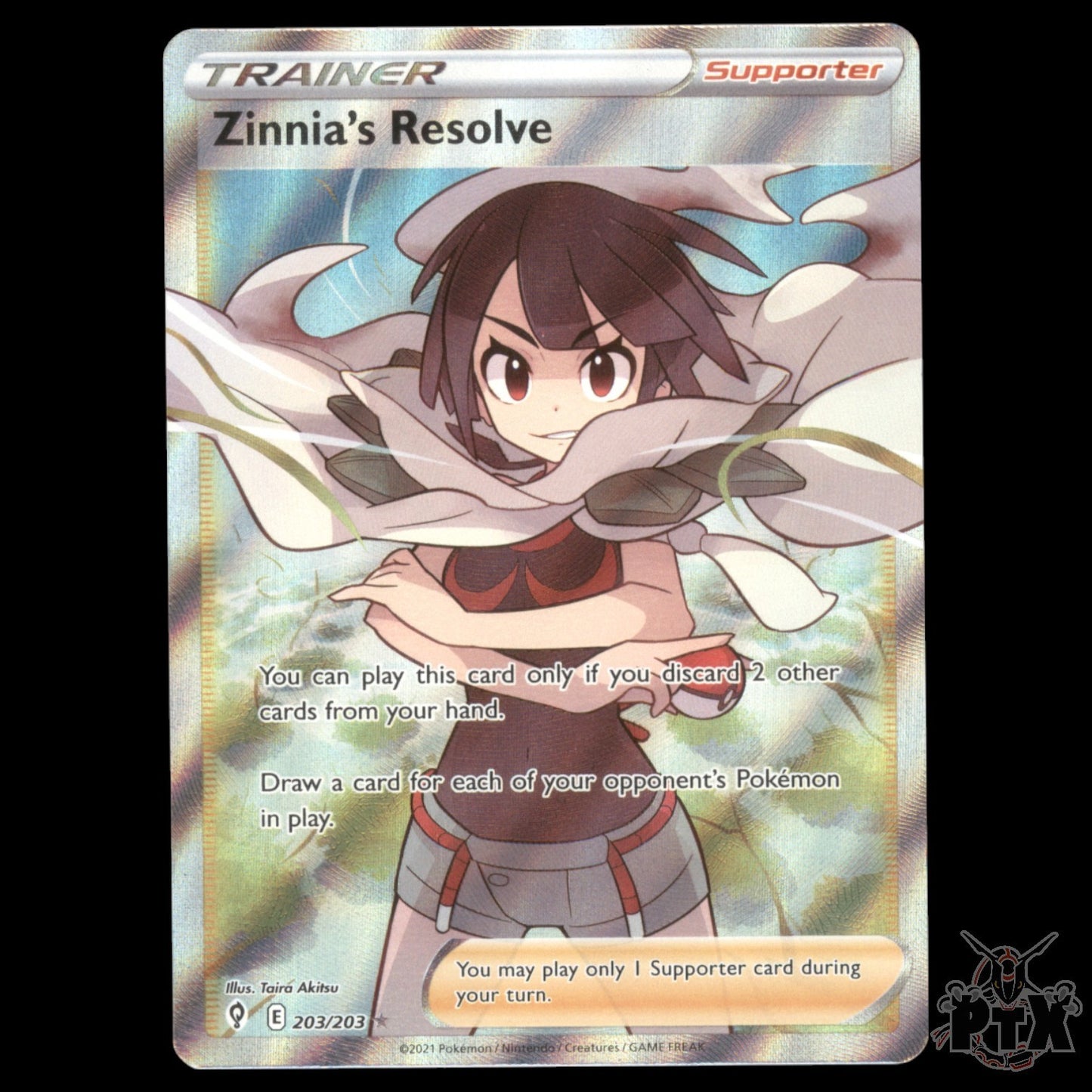 Zinnia's Resolve #203/203 Evolving Skies NM/Near Mint Pokemon 2021