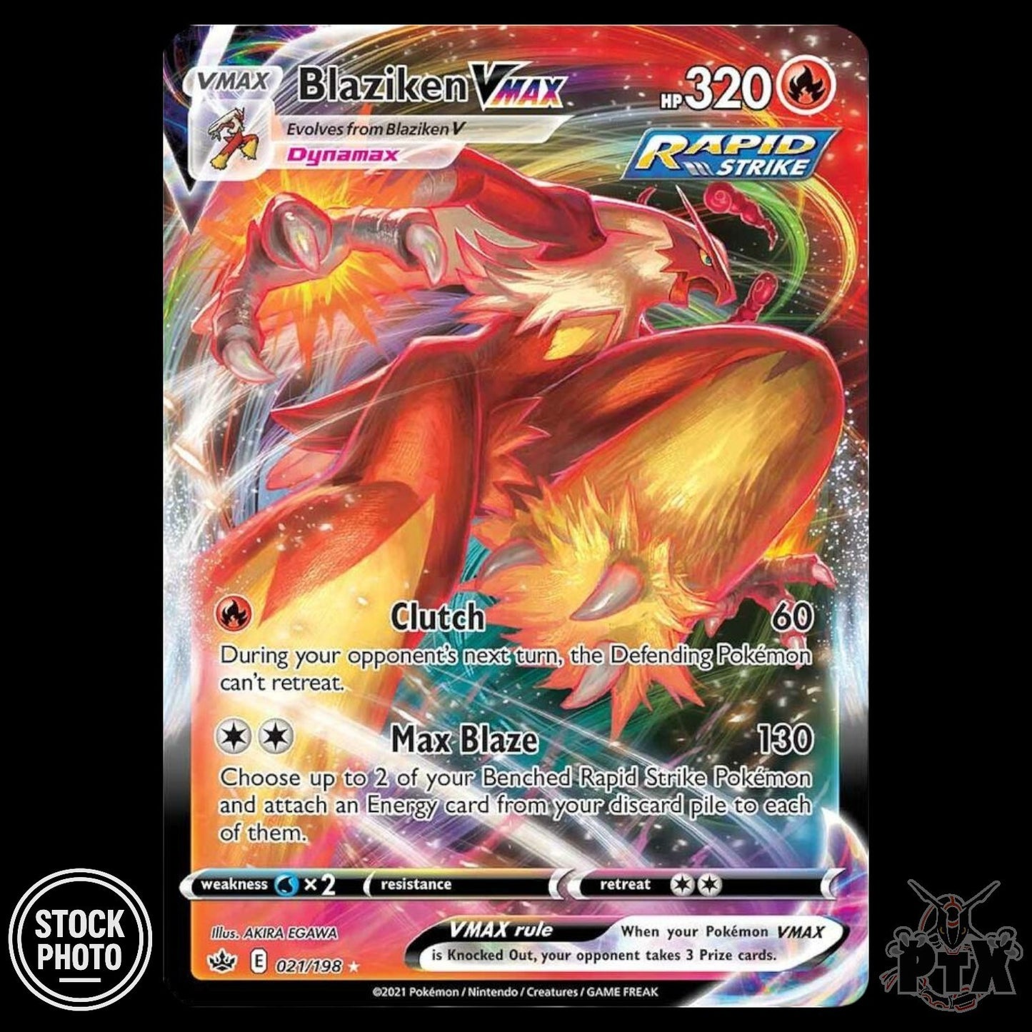 Blaziken VMAX #021/198 Chilling Reign NM/Near Mint Pokemon 2021