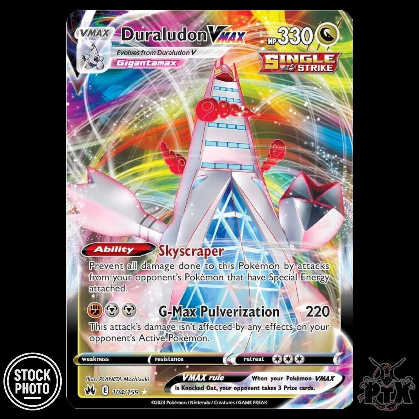 Duraludon VMAX #104/159 Crown Zenith NM/Near Mint Pokemon 2023