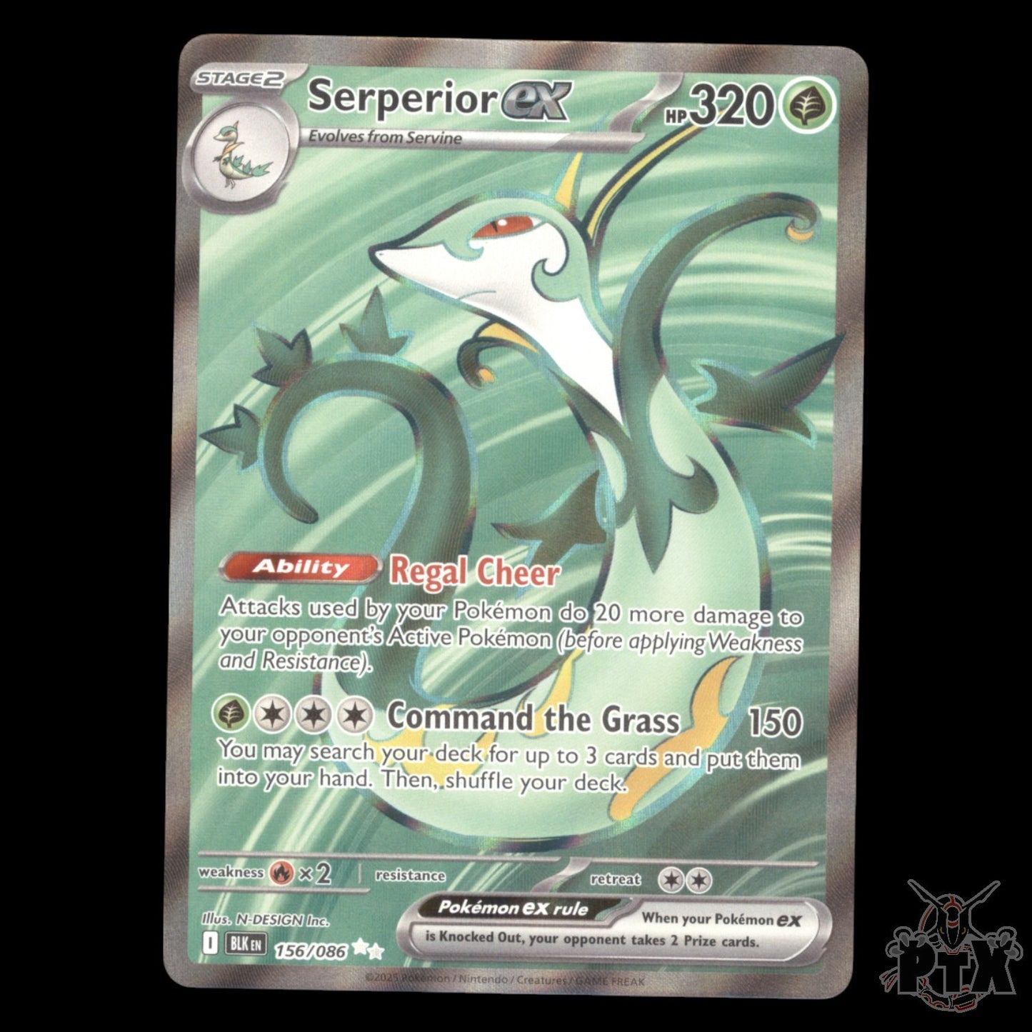 Serperior ex #156/086 Black Bolt NM/Near Mint Pokemon 2025