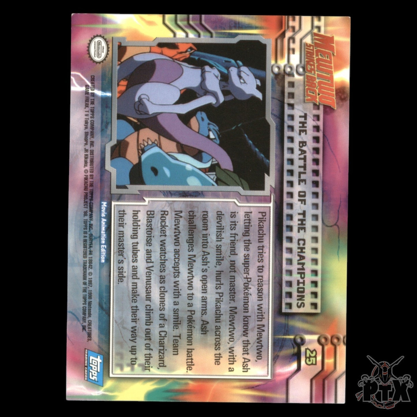 Topps The First Movie The Battle of the Champions Mewtwo Strike Back Pokemon