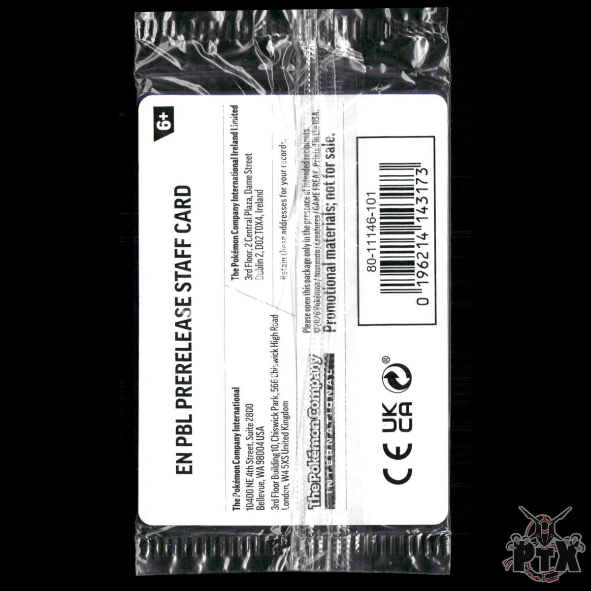 Pitch Black SEALED STAFF Stamped Prerelease Promo MEP082,083,084,085 Pokemon