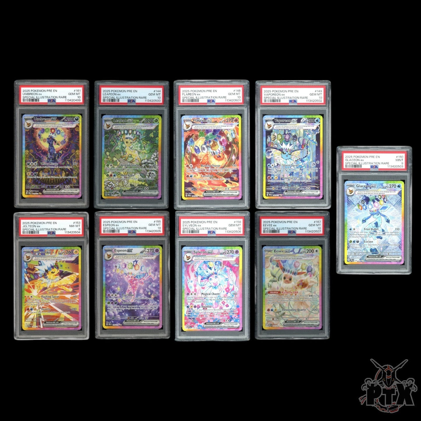 Prismatic Evolutions All Eeveelutions SIR Sequential PSA 10-8 Pokemon 2025