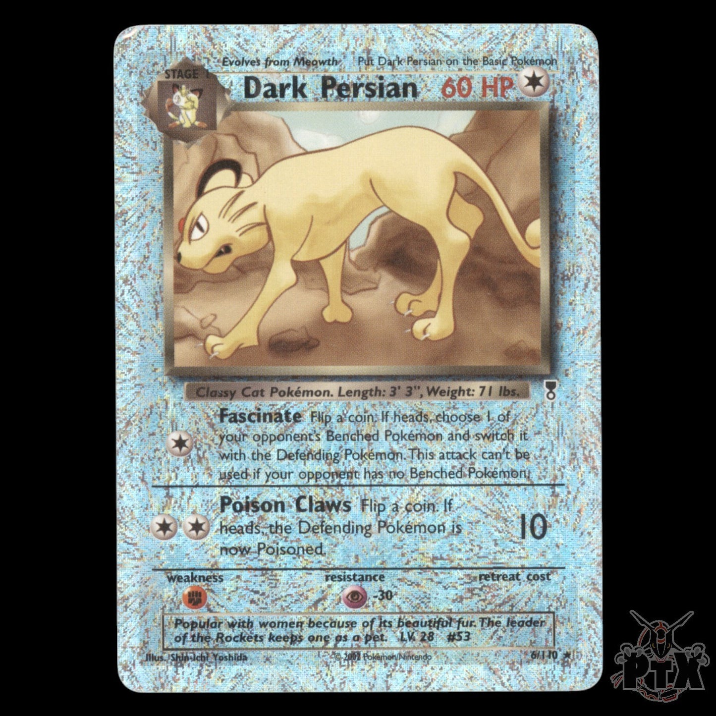 Dark Persian Reverse Holo #6/110 Legendary Collection HP/Heavily Played Pokemon