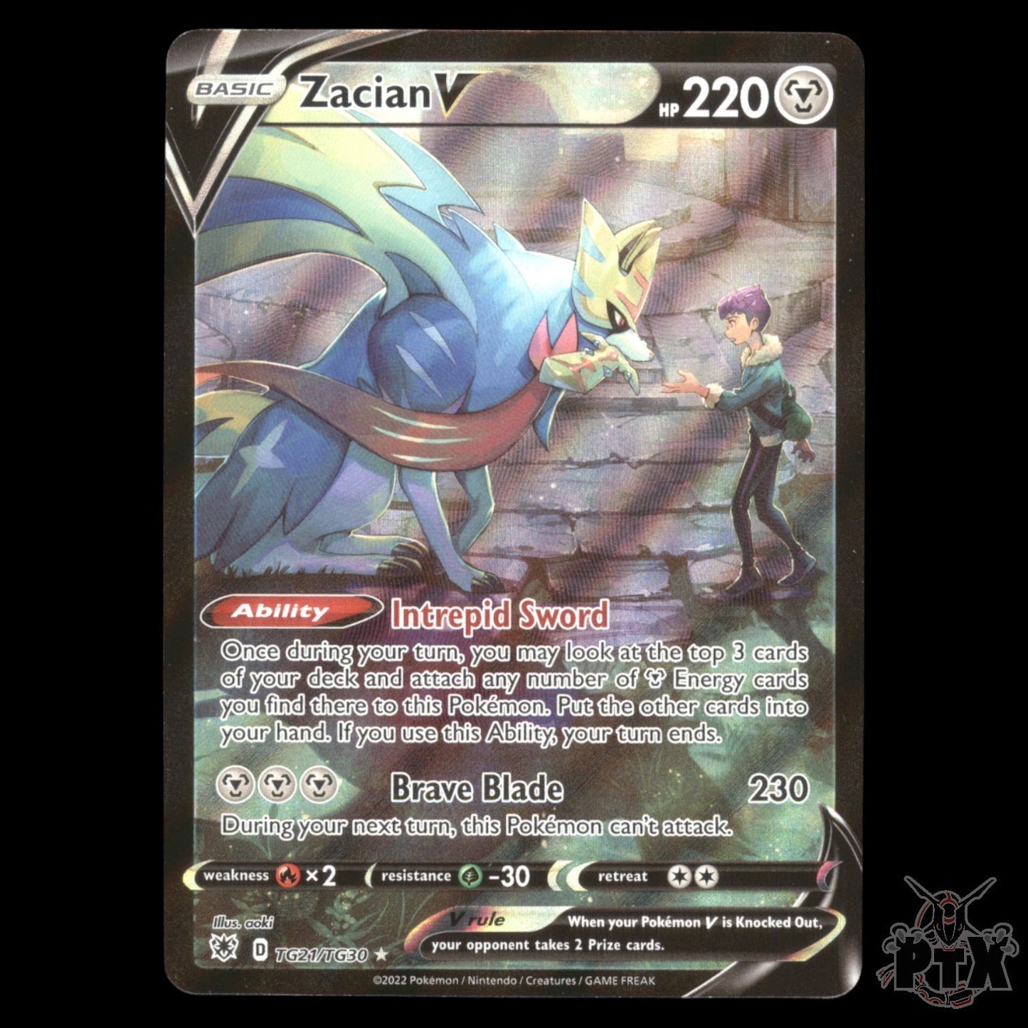 Zacian V #TG21/TG30 Astral Radiance NM/Near Mint Pokemon 2022