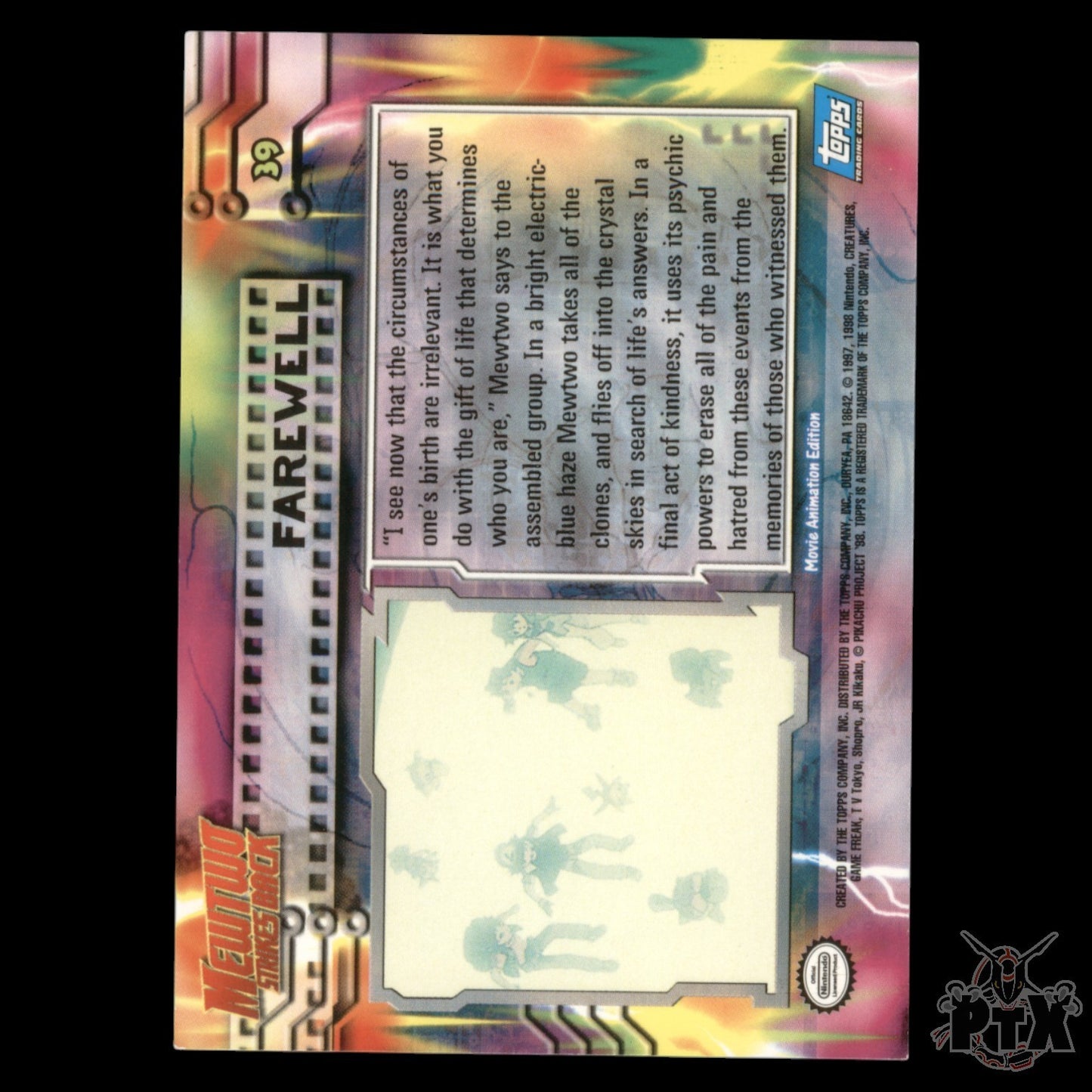 Topps The First Movie Farewell Mewtwo Strike Back Pokemon 2000