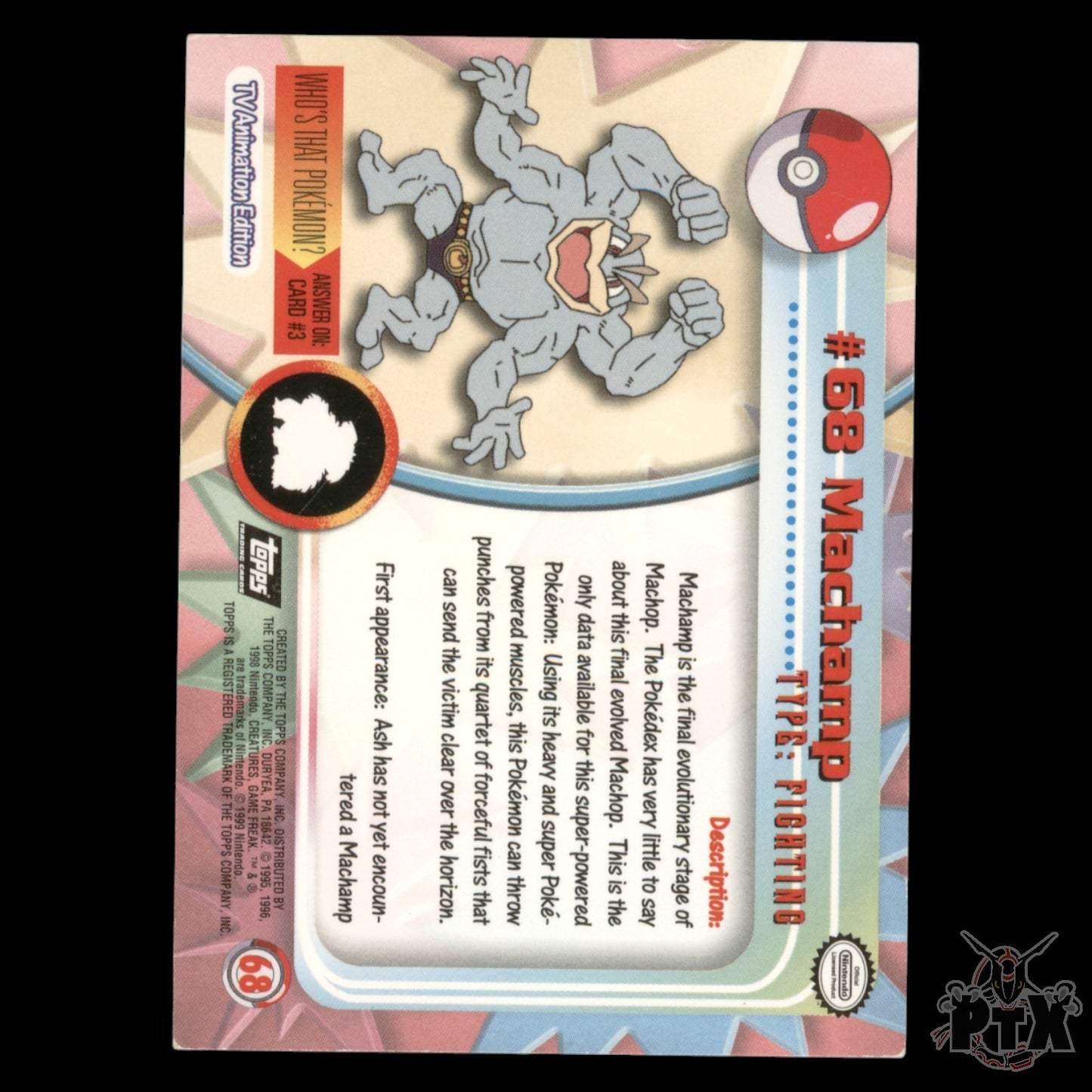 Topps Machamp #68 Foil Series 1 Pokemon 2000