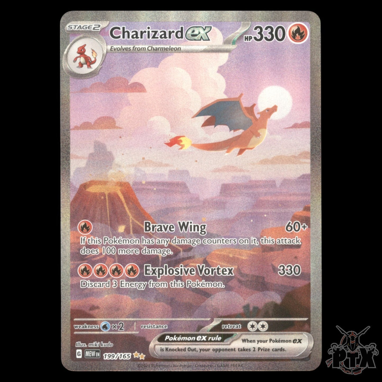 Charizard EX #199/165 Scarlet & Violet 151 S&V NM/Near Mint Pokemon 2023