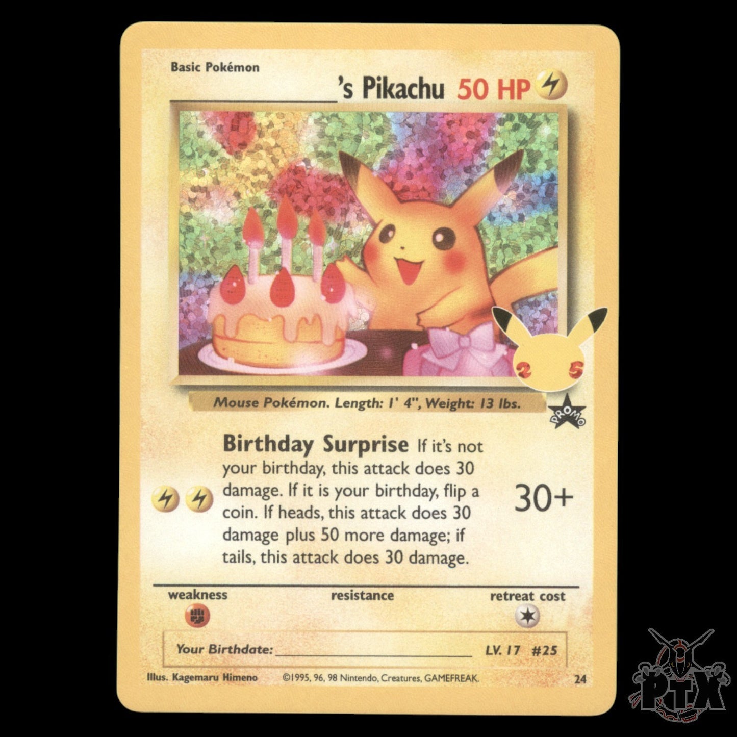 Pikachu #24/53 Celebration Promo NM/Near Mint Pokemon 2021