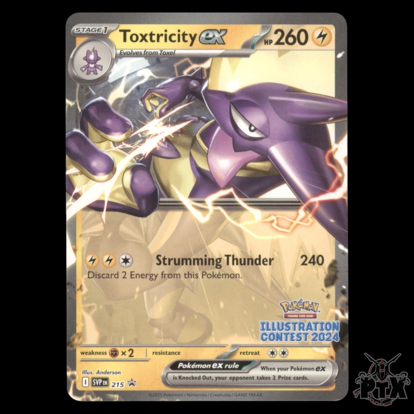 Toxtricity ex #215 Illustration Contest Promo NM/Near Mint Pokemon 2025