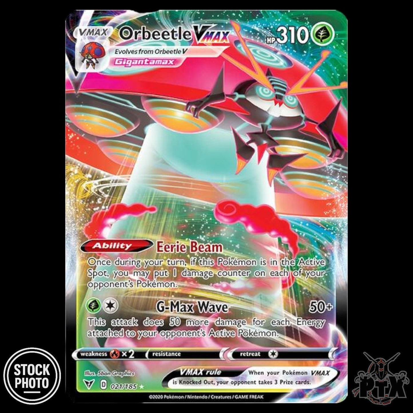 Orbeetle VMAX #021/185 Vivid Voltage NM/Near Mint Pokemon 2020