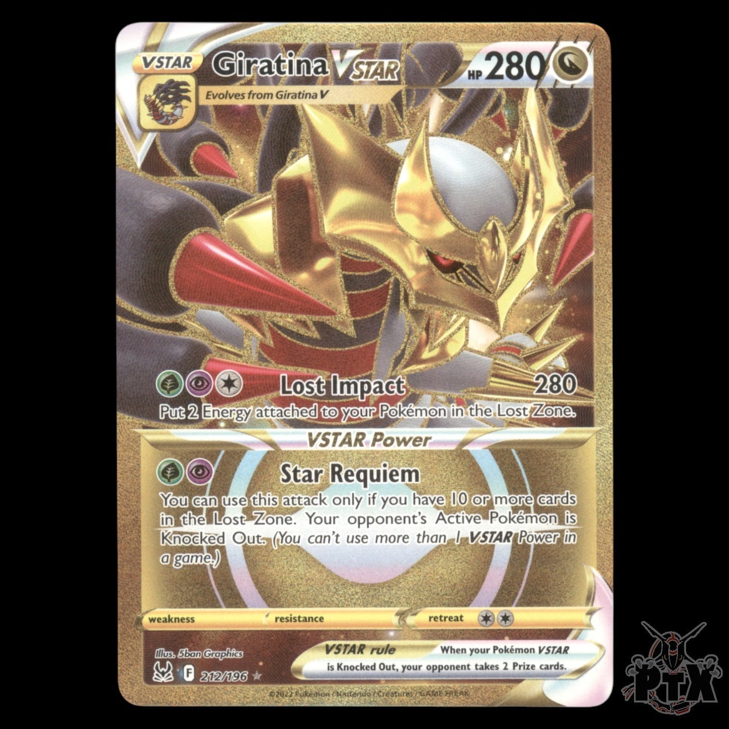 Giratina Vstar #212/196 Lost Origin NM/Near Mint Pokemon 2022