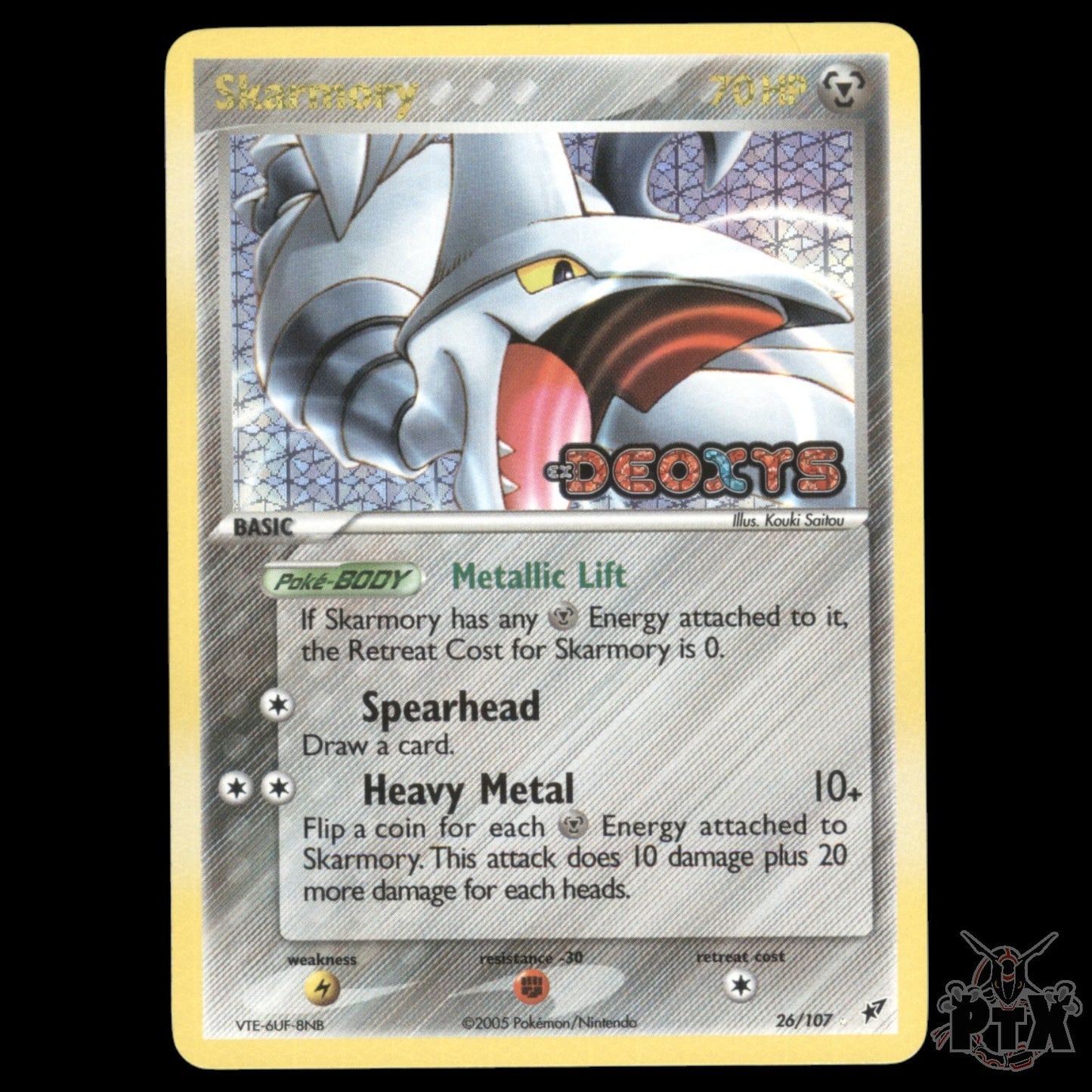 Skarmory Reverse Holo #26/107 EX Deoxys NM/Near Mint Pokemon 2005
