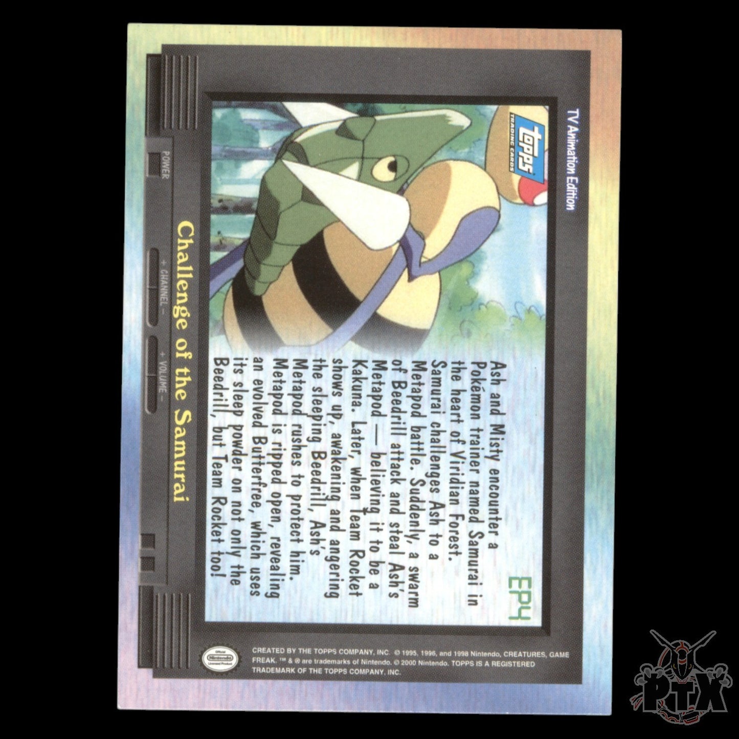 Topps Series 1 EP4 Challenge of the Samurai Foil Pokemon 2000