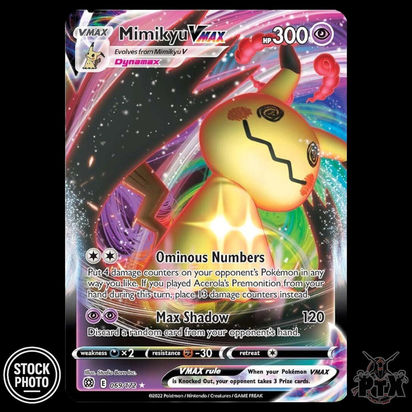 Mimikyu VMAX #069/172 Brilliant Stars NM/Near Mint Pokemon 2022