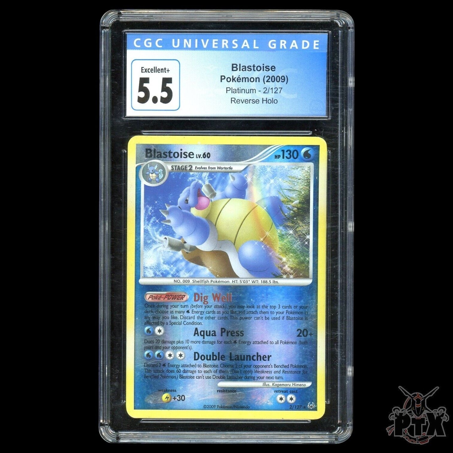Blastoise Reverse Holo #2/127 CGC 5.5 Platinum Pokemon 2009