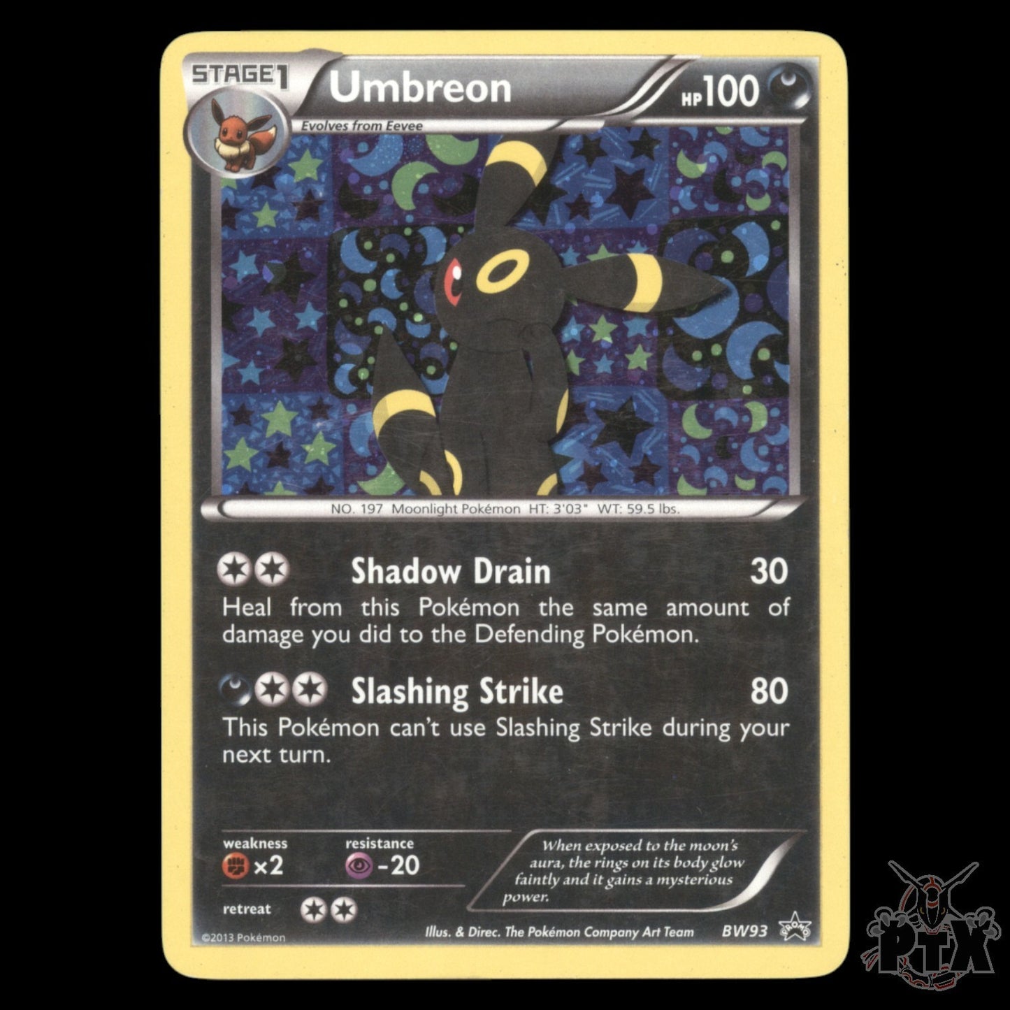 Umbreon Holo #BW93 Black & White Promo MP/Moderatly Played Pokemon 2013