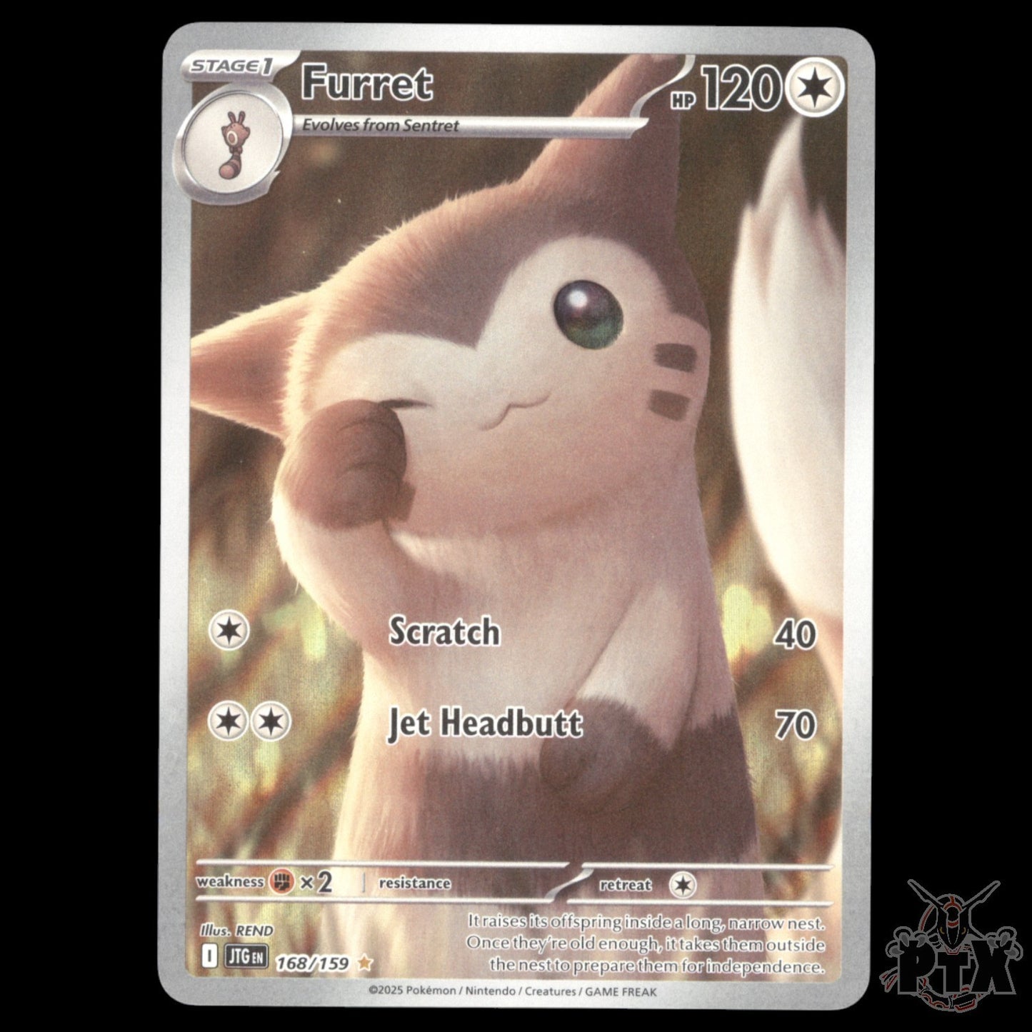 Furret #168/159 Journey Together NM/Near Mint Pokemon 2025