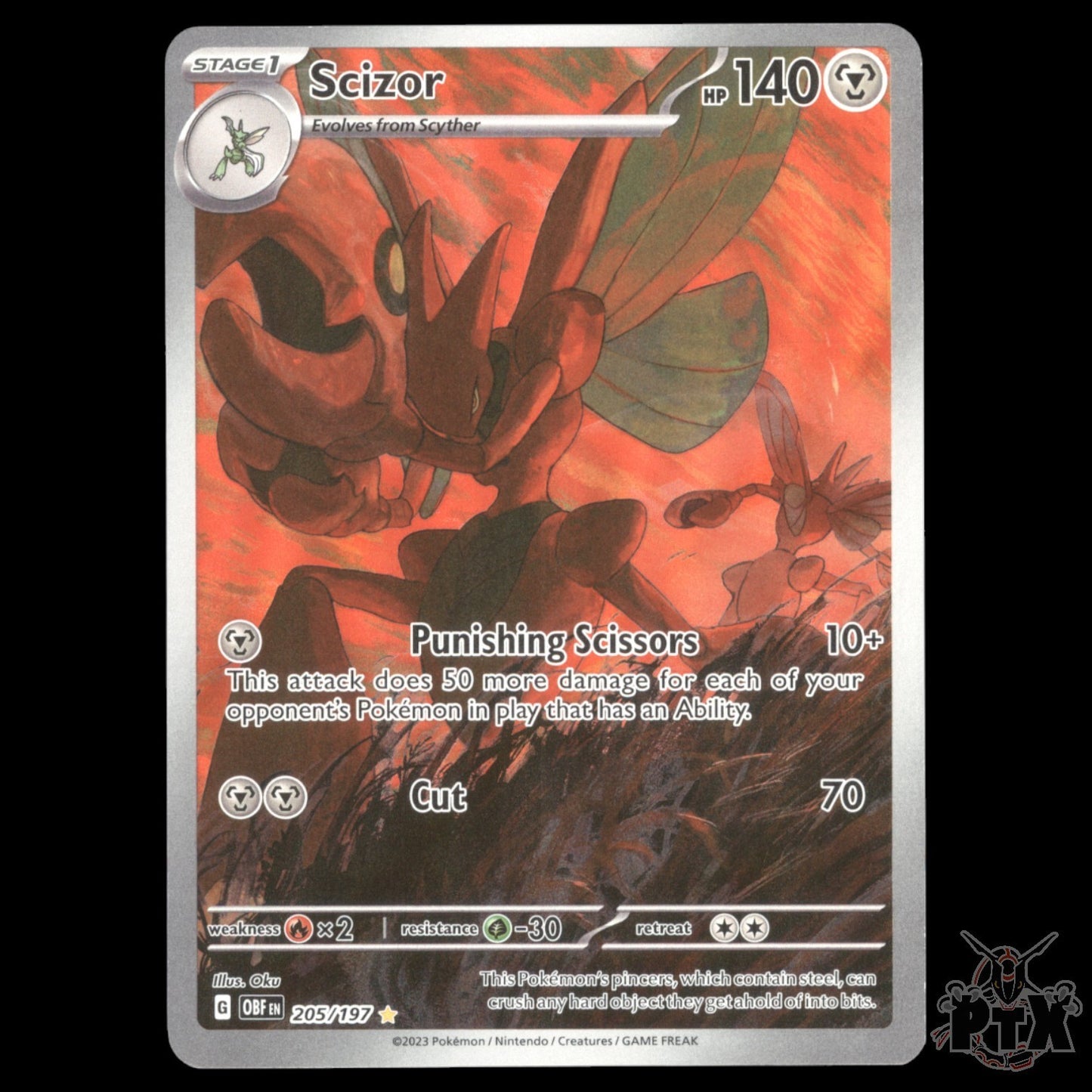 Scizor #205/197 Obsidian Flames NM/Near Mint Pokemon 2023