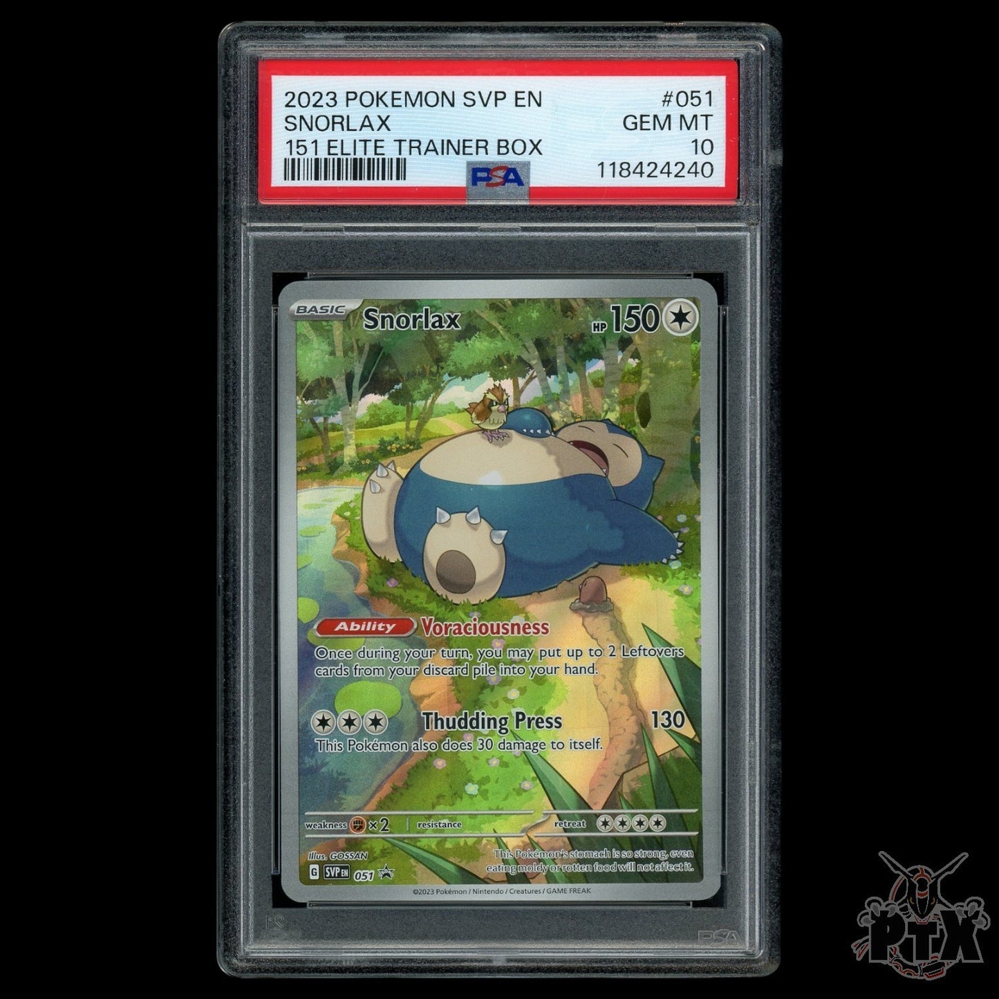 Snorlax #051 PSA 10 151 Promo Pokemon 2023