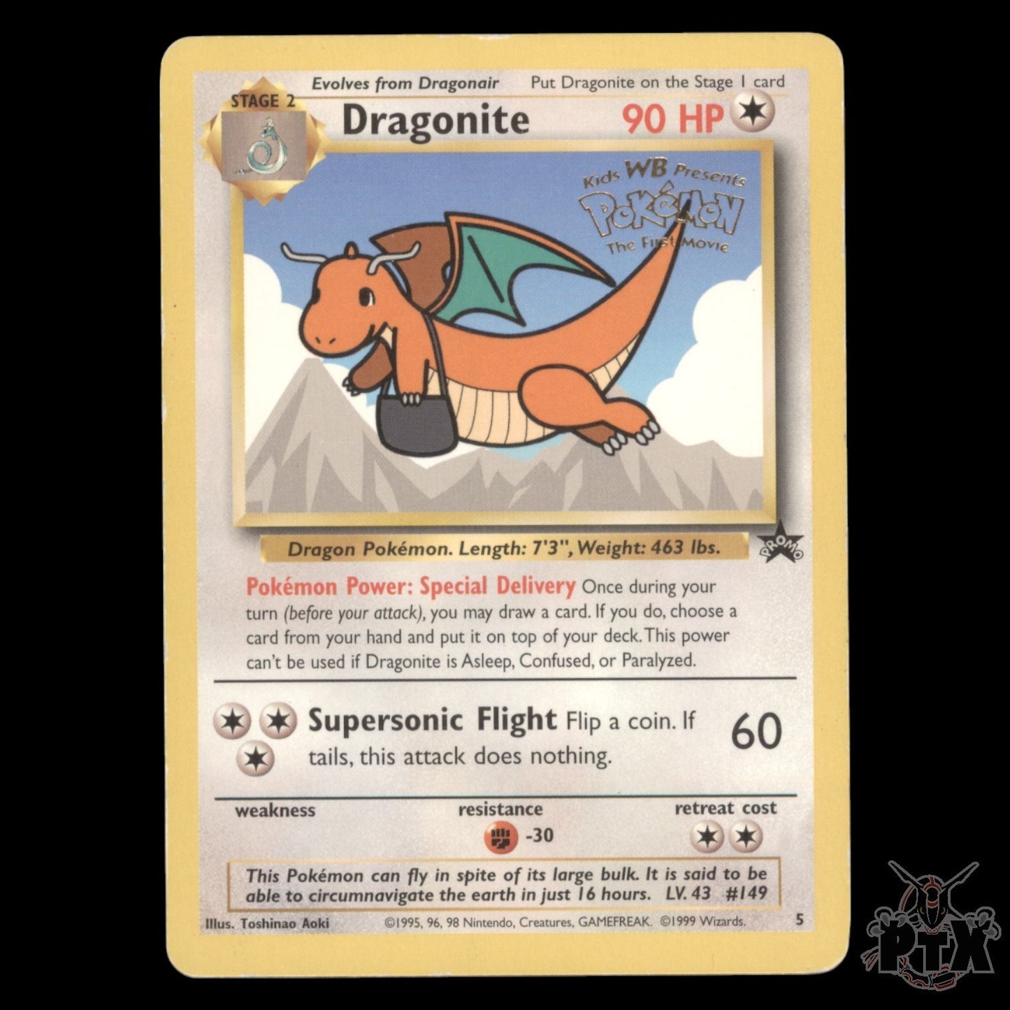 Dragonite #5 WoTC Promo MP/Moderatly Played Pokemon 1999