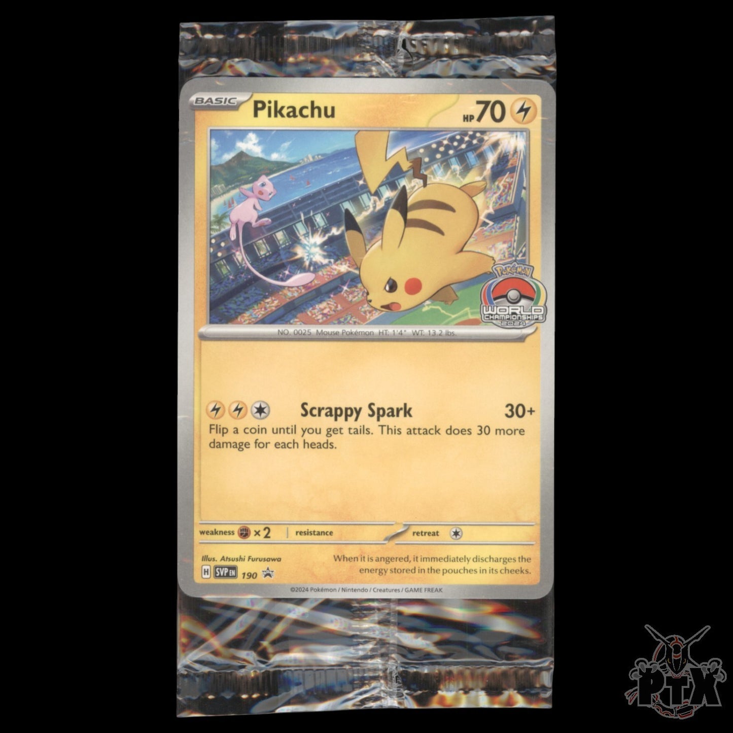 Pikachu #190 World Championship Promo Sealed NM/Near Mint Pokemon 2024