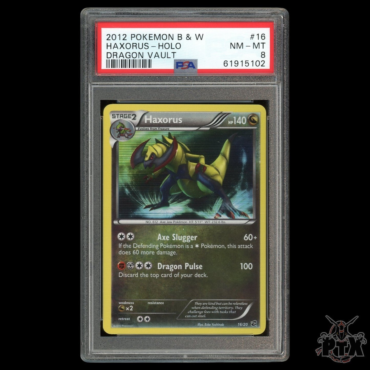 Haxorus Holo #16/20 PSA 8 Dragon Vault Pokemon 2012