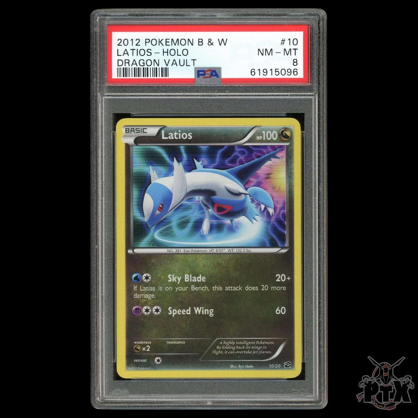 Latios Holo #10/20 PSA 8 Dragon Vault Pokemon 2012